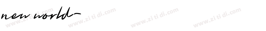 new world字体转换
